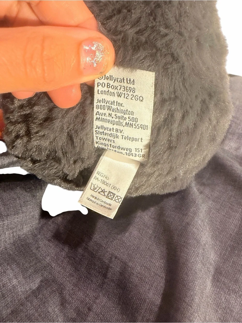 Jellycat Plush Penguin in Cream, Gray & Orange
